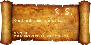 Kestenbaum Sarolta névjegykártya