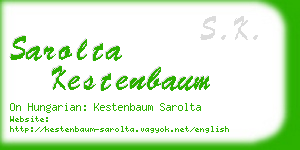 sarolta kestenbaum business card